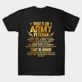 What's an Army Veteran Gold Foil Effect T-Shirt